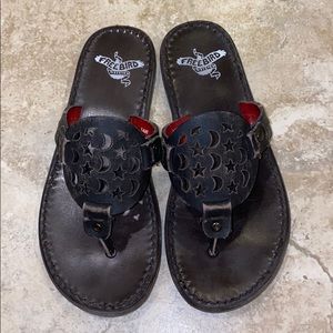 FreeBird by: Steven Sandals. Brown leather.